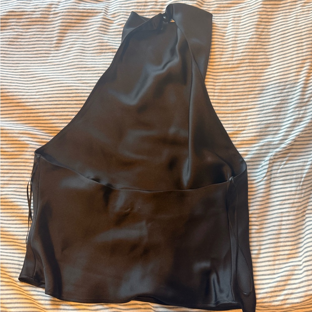 Zara Backless Silk Top - Picture 2 of 3